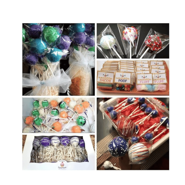 Clear Treat Cello Bags  2x3 for Lollipop Cake Pop Candy Buffet Chocolate Cookie Wedding Supply (2'' x 3'') - Image 3