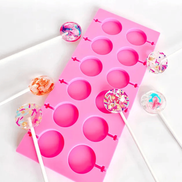 Lollipop Mold Round Silicone 12 Cavity