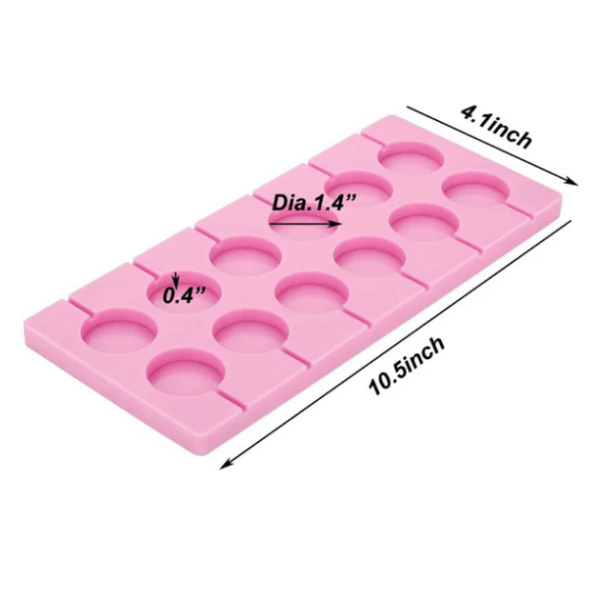 Lollipop Mold Round Silicone 12 Cavity - Image 3