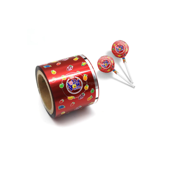 Candy Lollipop Plastic Packaging Film Roll Cheap Packaging with Printing Logo