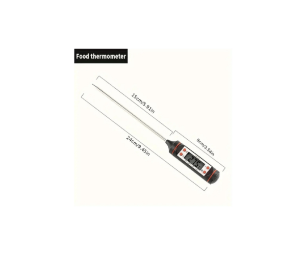 Digital Food Thermometer Pen with Stainless Steel Probe - Celsius/Fahrenheit, High & Low Temp Memory, Baking, and Cooking - Image 2